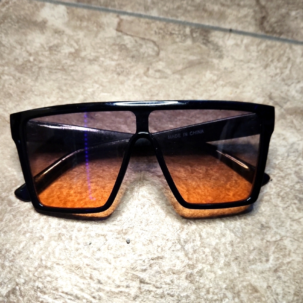 Black and Brown Oversized Sunglasses